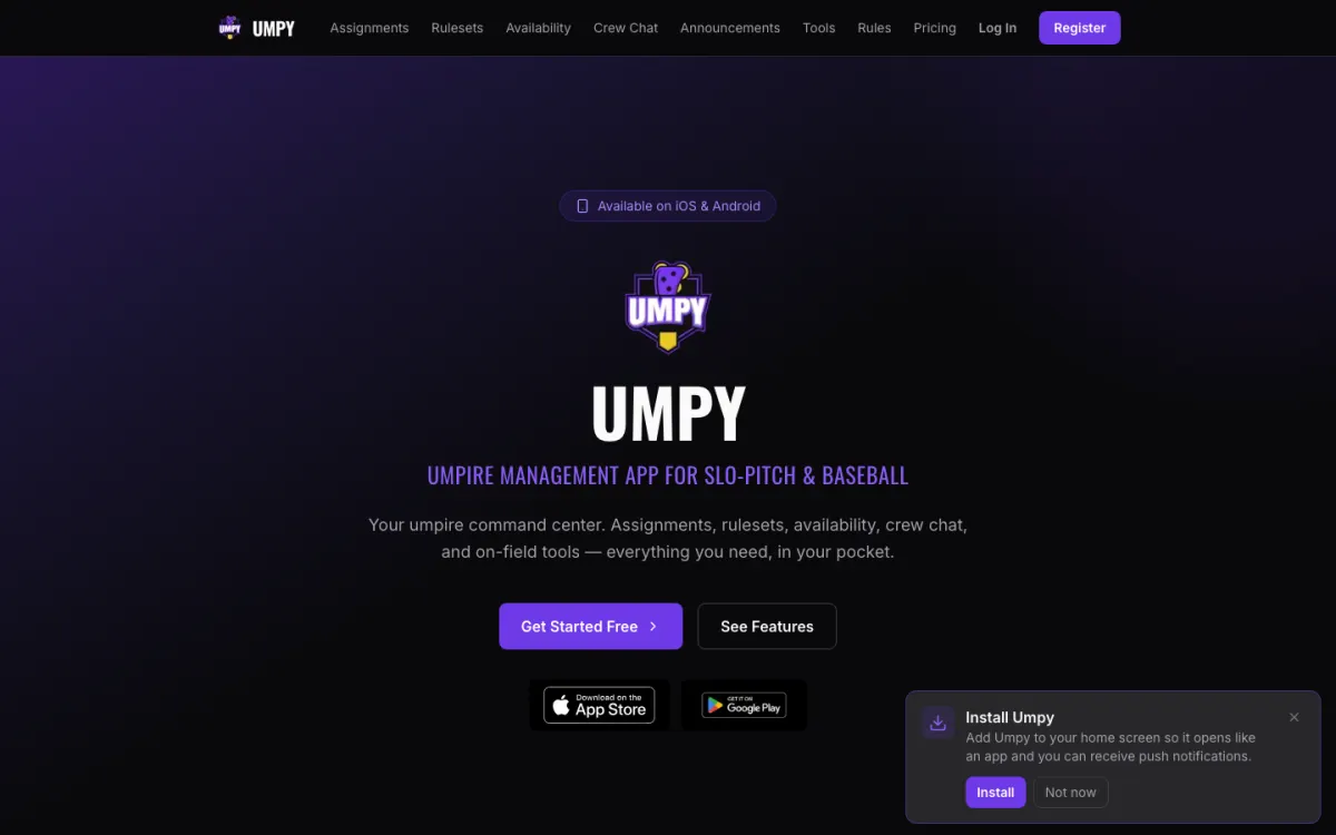 Umpy homepage